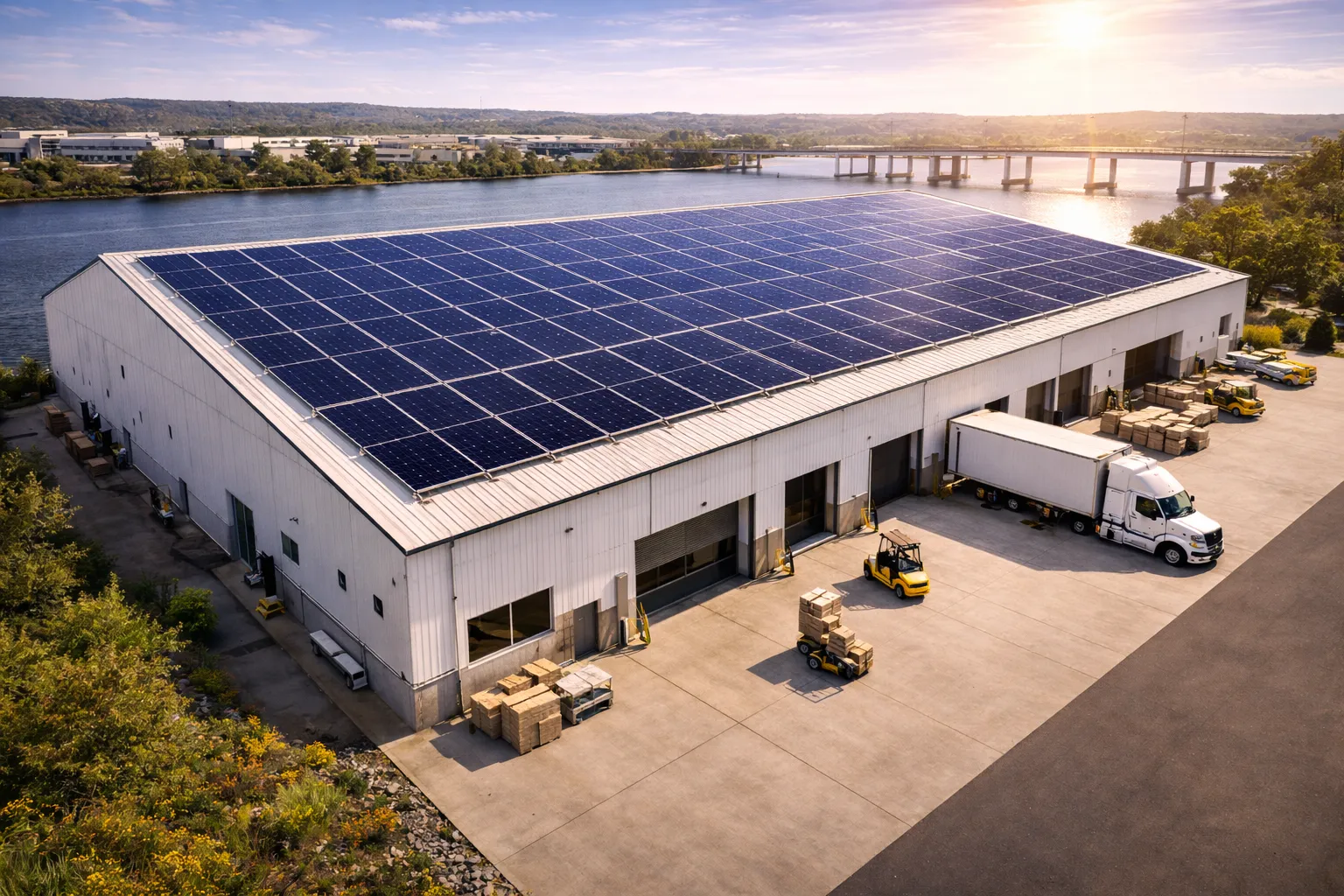 Commercial solar plant